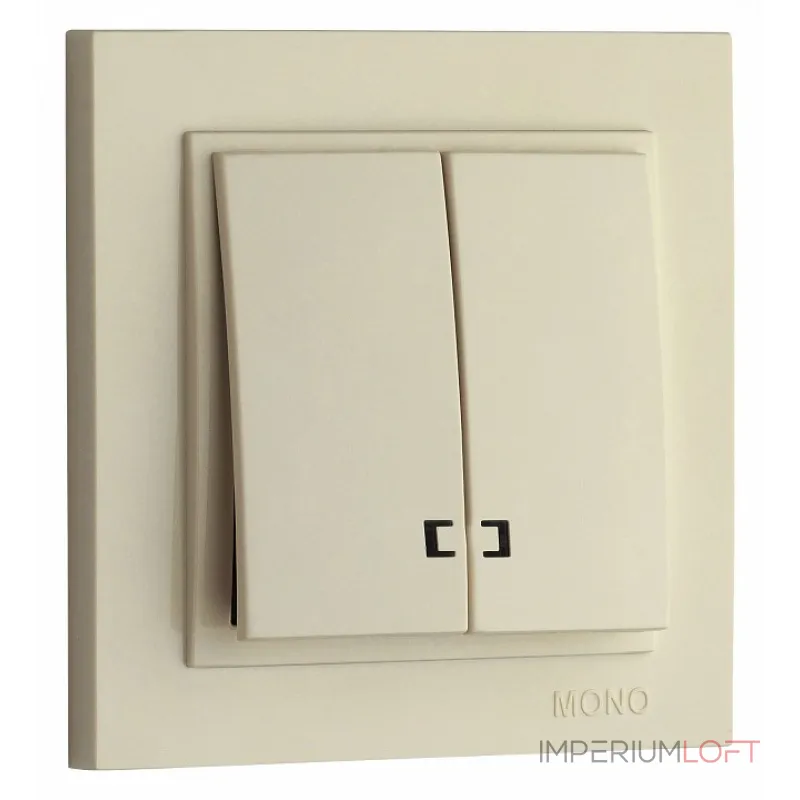 Выключатель двухклавишный с подсветкой Mono Electric Despina 102-170025-103 от ImperiumLoft Выключатель двухклавишный с подсветкой Mono Electric Despina 102-170025-103 от ImperiumLoft