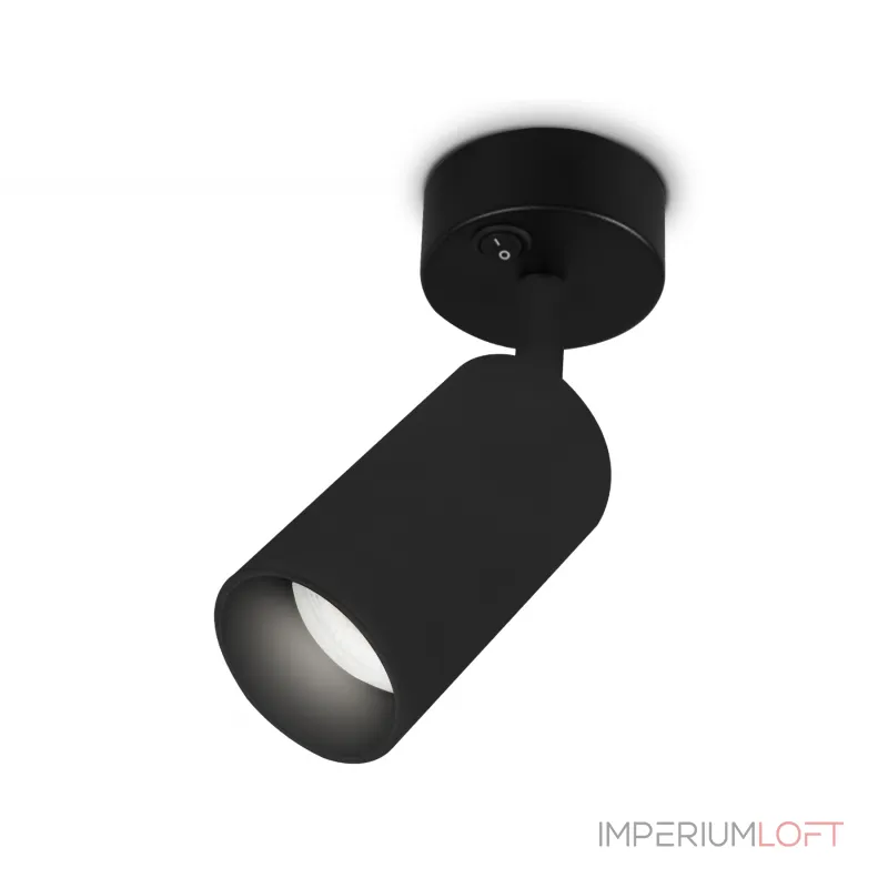 Накладной спот с выключателем TA127 BK черный GU10 max 12W D70*164*D55 от NovaLamp