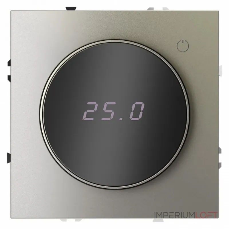 Терморегулятор электронный S70 с индикацией и датчиком для теплого пола (шелк) Voltum VLS070104