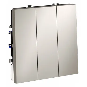 Выключатель трехклавишный без рамки Voltum S70 VLS030103