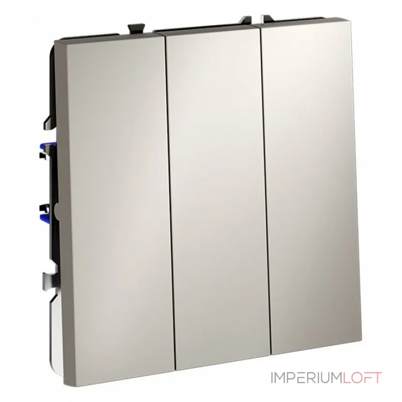 Выключатель трехклавишный без рамки Voltum S70 VLS030103 от ImperiumLoft