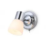 Накладной спот с выключателем TR3961 CH/FR хром/белый матовый E27 max 40W 118*105*200 от NovaLamp