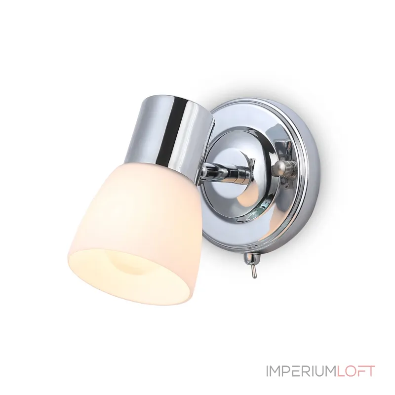 Накладной спот с выключателем TR3961 CH/FR хром/белый матовый E27 max 40W 118*105*200 от NovaLamp