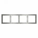 Рамка пластиковая S70 на 4 поста (сталь) Voltum VLS100405