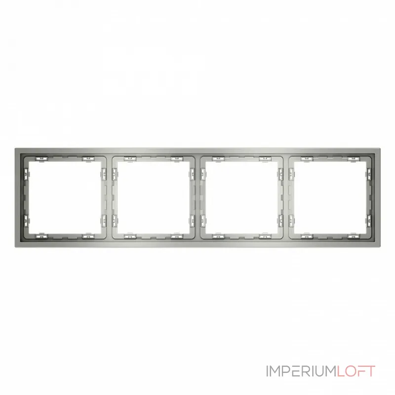 Рамка пластиковая S70 на 4 поста (сталь) Voltum VLS100405