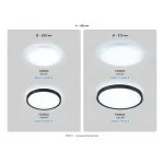 Потолочный светодиодный светильник FZ3005 WH белый IP44 33W+10W 6400+6400К D375*40 (Без ПДУ) от ImperiumLoft