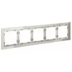 Рамка стеклянная S70 на 5 постов (кашемир стекло) Voltum VLS110503