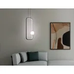 Подвесной светодиодный светильник FL66363 BK черный 19W 4200K 190*80*1000 от ImperiumLoft
