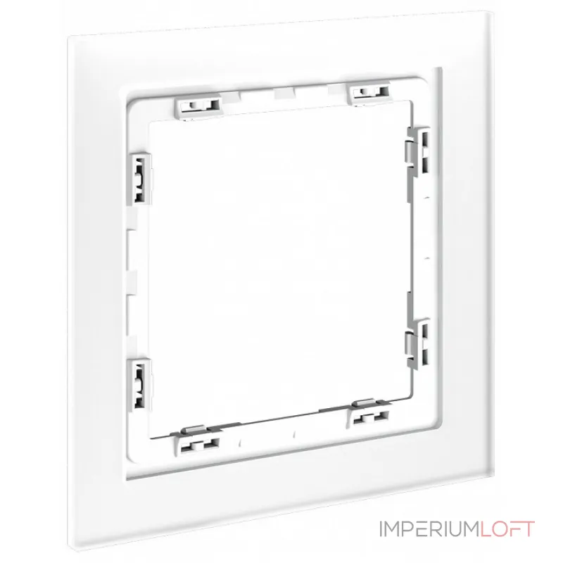 Рамка стеклянная S70 на 1 пост (белый матовый) Voltum VLS110102