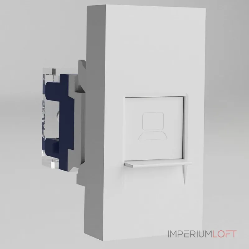 Розетка Ethernet RJ-45 модульная Werkel белый a069369 от ImperiumLoft