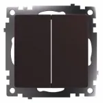 Выключатель двухклавишный без рамки Stekker Катрин 49019 от ImperiumLoft