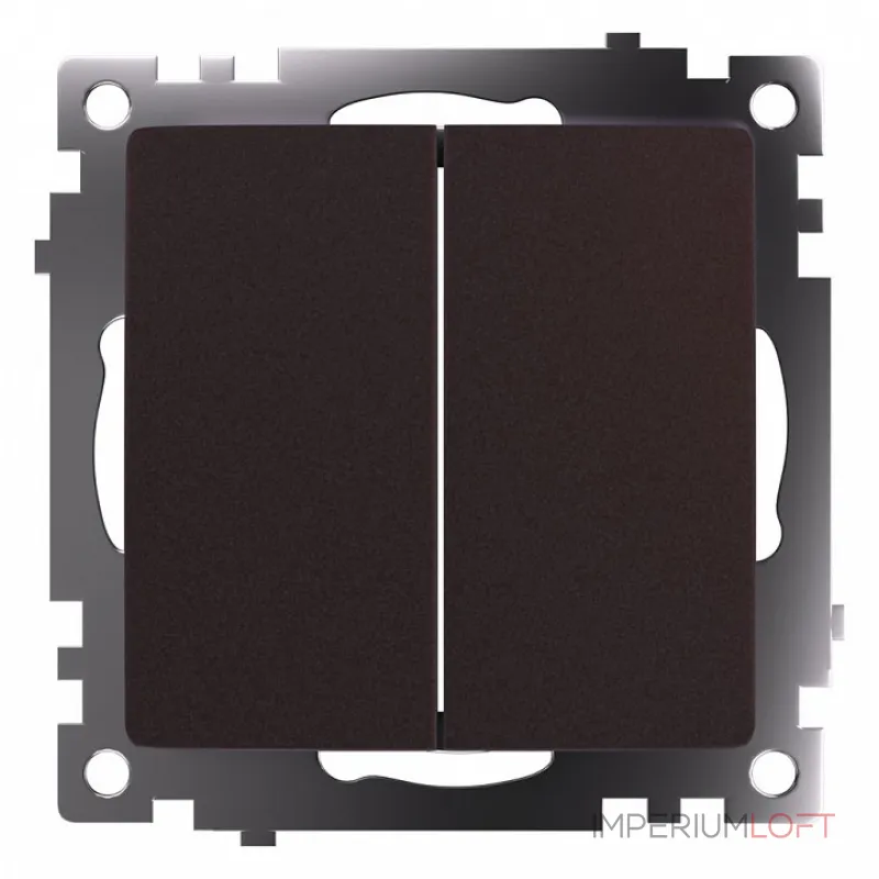 Выключатель двухклавишный без рамки Stekker Катрин 49019 от ImperiumLoft