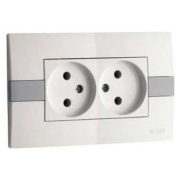 Розетка двойная Mono Electric Eсо 101-010105-121 Розетка двойная Mono Electric Eсо 101-010105-121