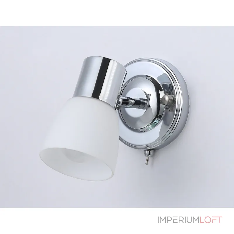 Накладной спот с выключателем TR3961 CH/FR хром/белый матовый E27 max 40W 118*105*200 от NovaLamp