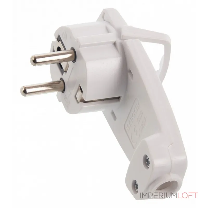 Вилка угловая с заземлением Stekker PPG16-45-202 39039 от ImperiumLoft