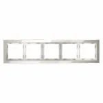 Рамка стеклянная S70 на 5 постов (кашемир стекло) Voltum VLS110503