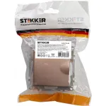 Розетка с заземлением и со шторками без рамки с крышкой Stekker Катрин 39594 от ImperiumLoft