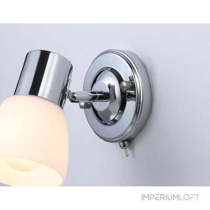 Накладной спот с выключателем TR3961 CH/FR хром/белый матовый E27 max 40W 118*105*200 от NovaLamp