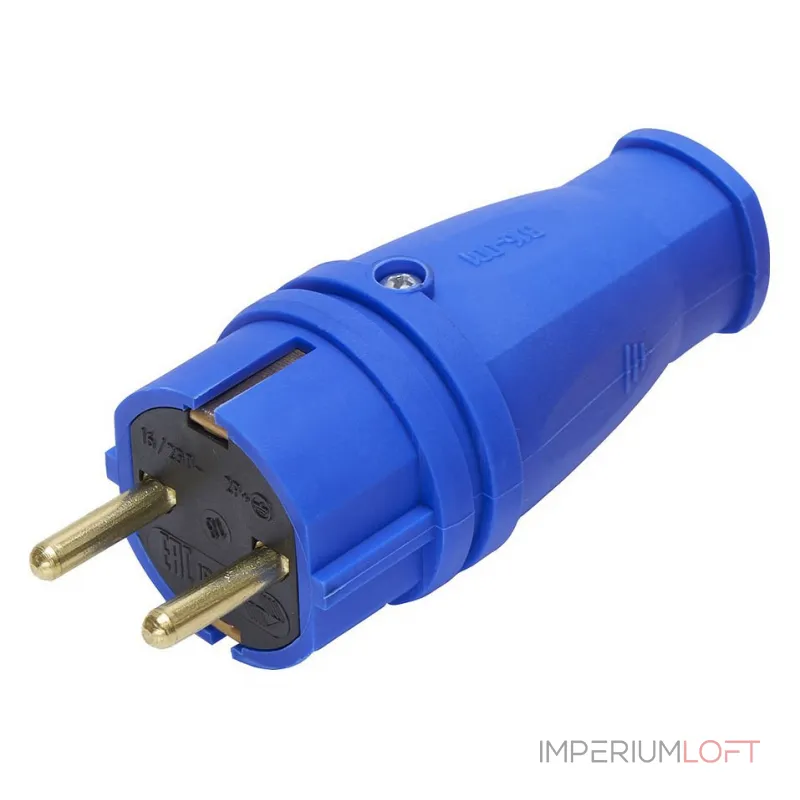 Вилка прямая с заземлением Stekker Одри 39161 от ImperiumLoft