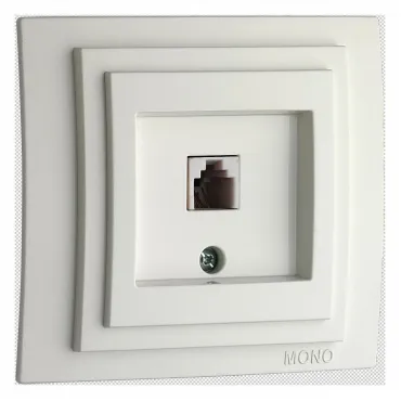 Розетка телефонная RJ-11 без рамки Mono Electric Larissa 103-191905-124