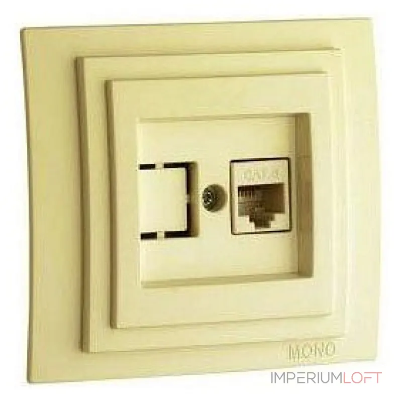 Розетка Ethernet RJ-45 Mono Electric Larissa 103-171705-125 от ImperiumLoft Розетка Ethernet RJ-45 Mono Electric Larissa 103-171705-125 от ImperiumLoft