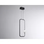 Подвесной светодиодный светильник FL66363 BK черный 19W 4200K 190*80*1000 от ImperiumLoft