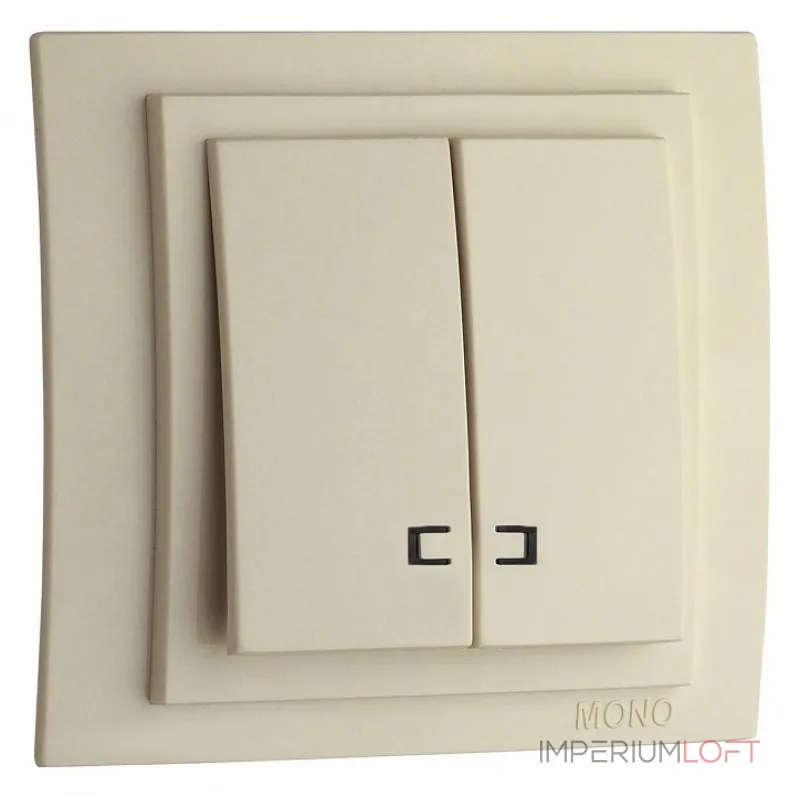 Выключатель двухклавишный с подсветкой без рамки Mono Electric Despina / Larissa 500-001725-103 от ImperiumLoft Выключатель двухклавишный с подсветкой без рамки Mono Electric Despina / Larissa 500-001725-103 от ImperiumLoft