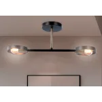 Подвесной светильник со сменной лампой TR8225/2 BK/SB черный/бронза E27/2 max 40W 510*165*190 от ImperiumLoft