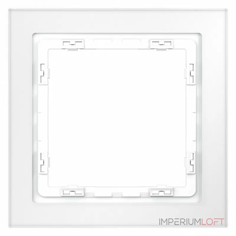 Рамка стеклянная S70 на 1 пост (белый матовый) Voltum VLS110102