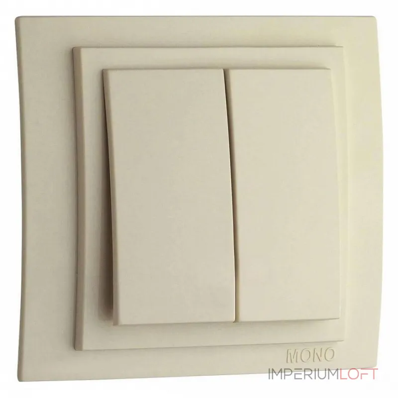 Выключатель двухклавишный Mono Electric Larissa 103-171725-102 от ImperiumLoft Выключатель двухклавишный Mono Electric Larissa 103-171725-102 от ImperiumLoft