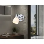 Накладной спот с выключателем TR3961 CH/FR хром/белый матовый E27 max 40W 118*105*200 от NovaLamp