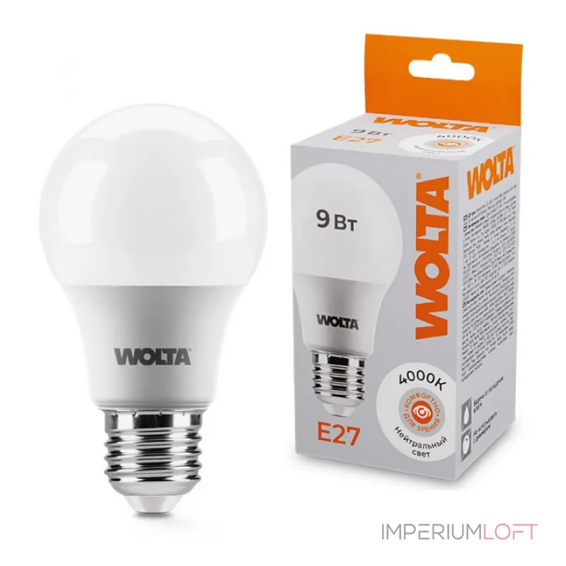 Лампа светодиодная Wolta E27 9Вт 4000K 25S60BL9E27 от ImperiumLoft Лампа светодиодная Wolta E27 9Вт 4000K 25S60BL9E27 от ImperiumLoft