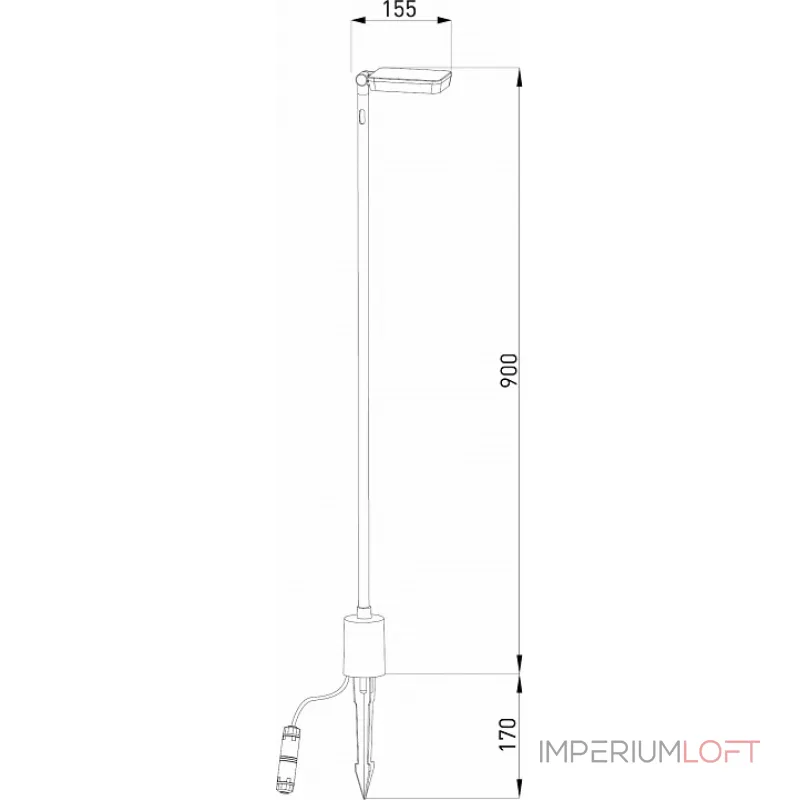 Наземный низкий светильник Elektrostandard Joli Joli (35182/F) черный от ImperiumLoft
