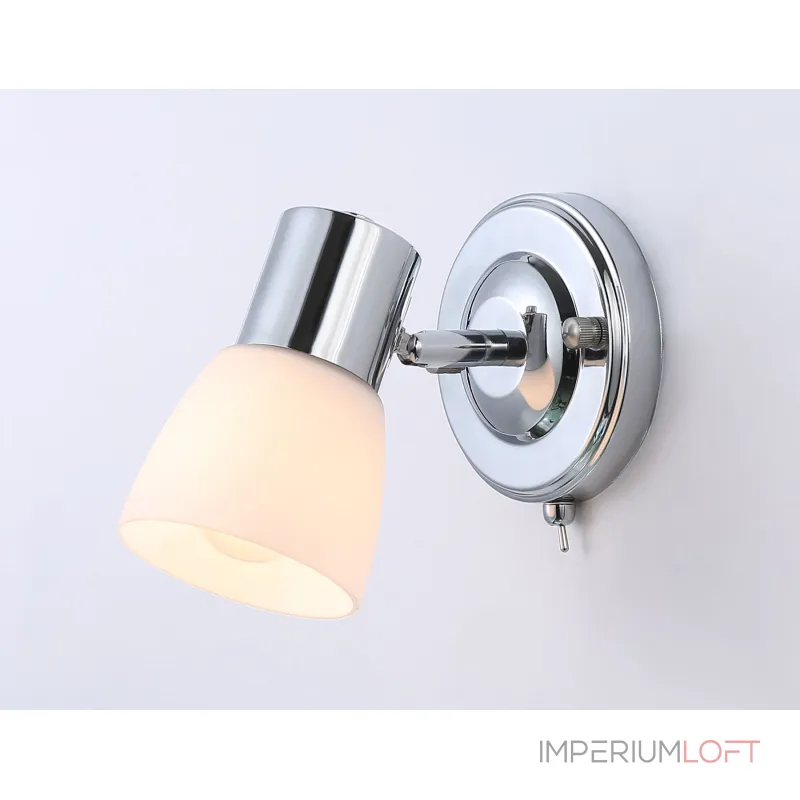 Накладной спот с выключателем TR3961 CH/FR хром/белый матовый E27 max 40W 118*105*200 от NovaLamp