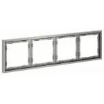 Рамка пластиковая S70 на 4 поста (сталь) Voltum VLS100405