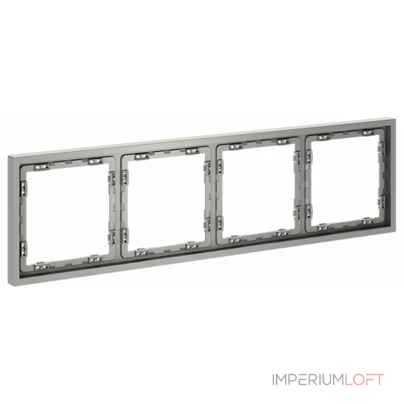 Рамка пластиковая S70 на 4 поста (сталь) Voltum VLS100405