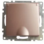 Розетка с заземлением и со шторками без рамки с крышкой Stekker Катрин 39594 от ImperiumLoft