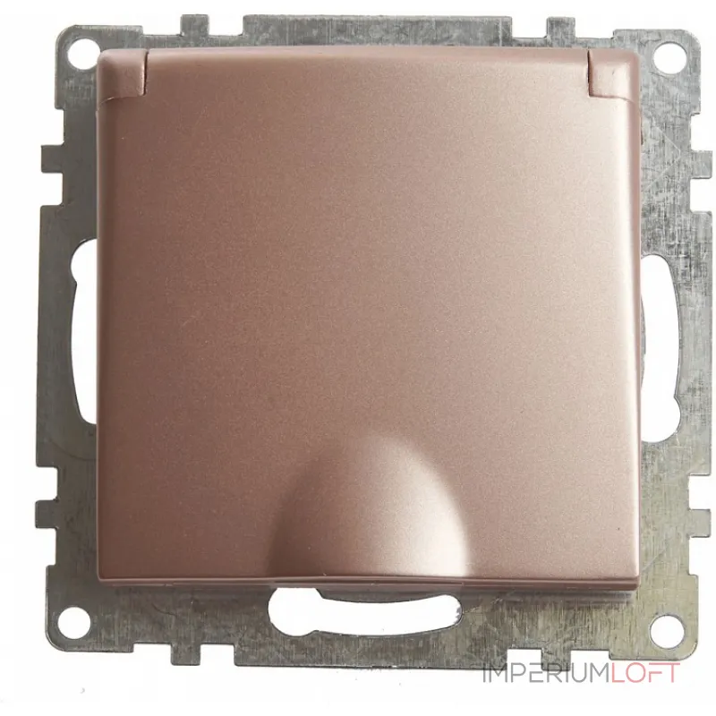 Розетка с заземлением и со шторками без рамки с крышкой Stekker Катрин 39594 от ImperiumLoft Розетка с заземлением и со шторками без рамки с крышкой Stekker Катрин 39594 от ImperiumLoft