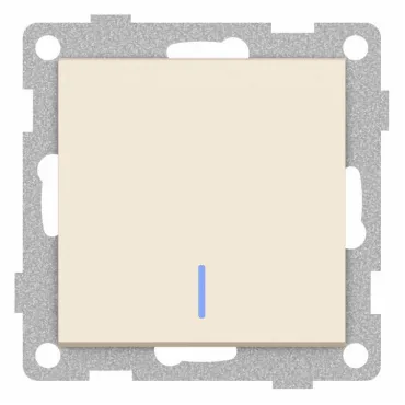 Выключатель сенсорый одноклавишный с подсветкой без рамки Gusi Electric UGRA С11В18-003