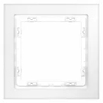 Рамка стеклянная S70 на 1 пост (белый матовый) Voltum VLS110102