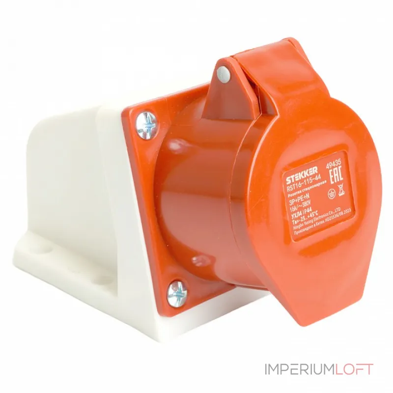 Розетка переносная разборная 3P+P с крышкой Stekker ST 49435 от ImperiumLoft Розетка переносная разборная 3P+P с крышкой Stekker ST 49435 от ImperiumLoft