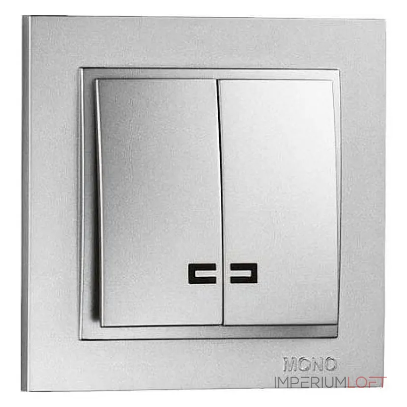 Выключатель двухклавишный с подсветкой Mono Electric Despina 102-212125-103 от ImperiumLoft Выключатель двухклавишный с подсветкой Mono Electric Despina 102-212125-103 от ImperiumLoft