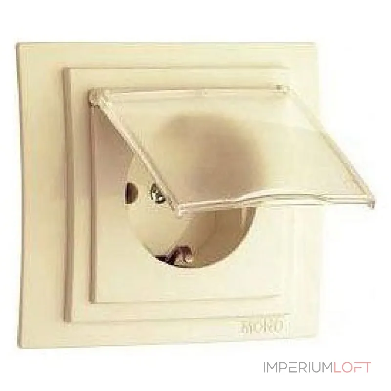 Розетка с заземлением с крышкой Mono Electric Larissa 103-171721-118 от ImperiumLoft