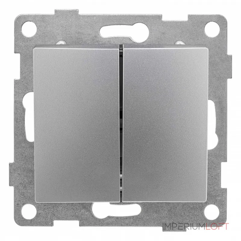 Выключатель проходной двухклавишный без рамки Gusi Electric BRAVO С10В8-004 от ImperiumLoft