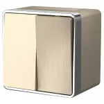 Выключатель двухклавишный влагозащищенный Werkel Gallant (шампань рифленый) W5020210 от ImperiumLoft