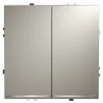 Проходной переключатель встраиваемый S70 двухклавишный с подсветкой 10А (кашемир) Voltum VLS020403