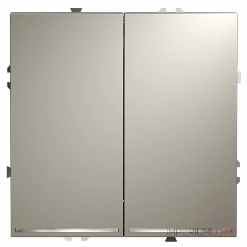 Проходной переключатель встраиваемый S70 двухклавишный с подсветкой 10А (кашемир) Voltum VLS020403 Проходной переключатель встраиваемый S70 двухклавишный с подсветкой 10А (кашемир) Voltum VLS020403