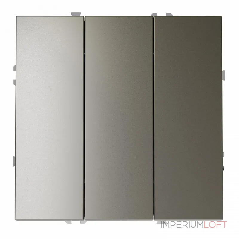 Выключатель трехклавишный без рамки Voltum S70 VLS030104 от ImperiumLoft