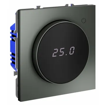 Терморегулятор электронный S70 с индикацией и датчиком для теплого пола (титан) Voltum VLS070106