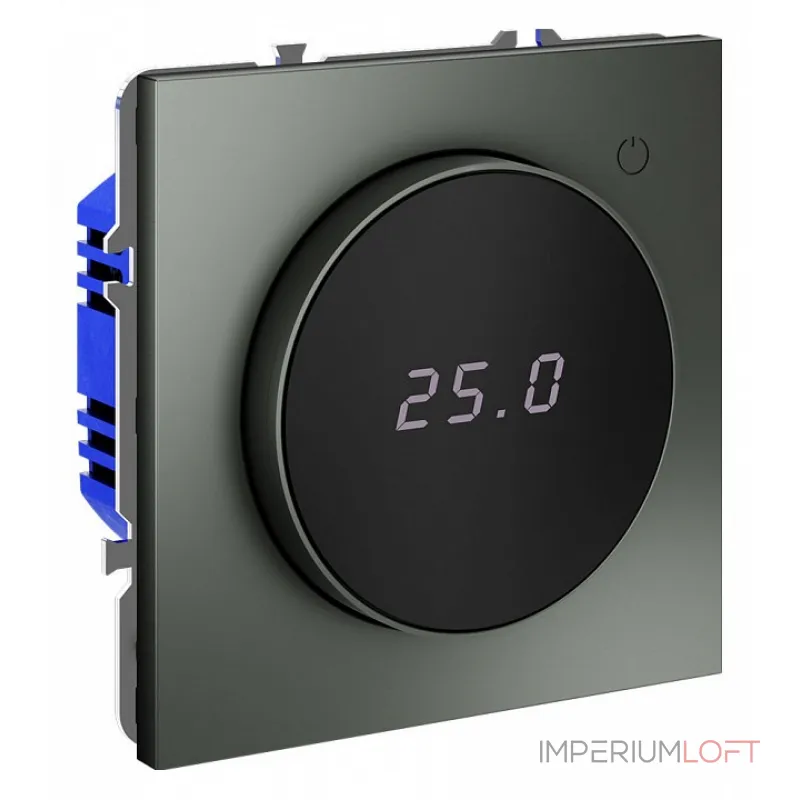 Терморегулятор электронный S70 с индикацией и датчиком для теплого пола (титан) Voltum VLS070106